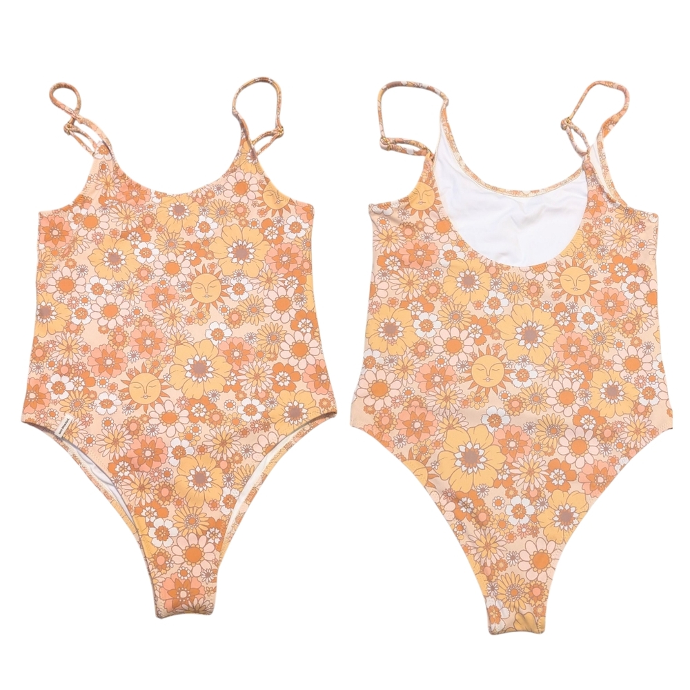 Sun Bleached Swim Byron Bay Classic Cheeky One Piece Swim Suit Size Large NWOT